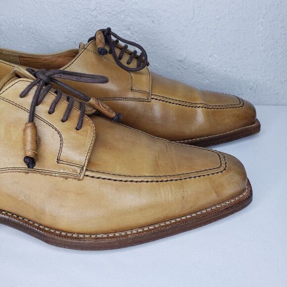 Emling Chausseur Tan Leather Split Toe Derby Shoes Mens Size 9 Made In Italy main image 8